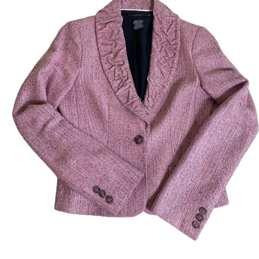 Laundry By Shelli Sega 4 pink tweed blazer jacket